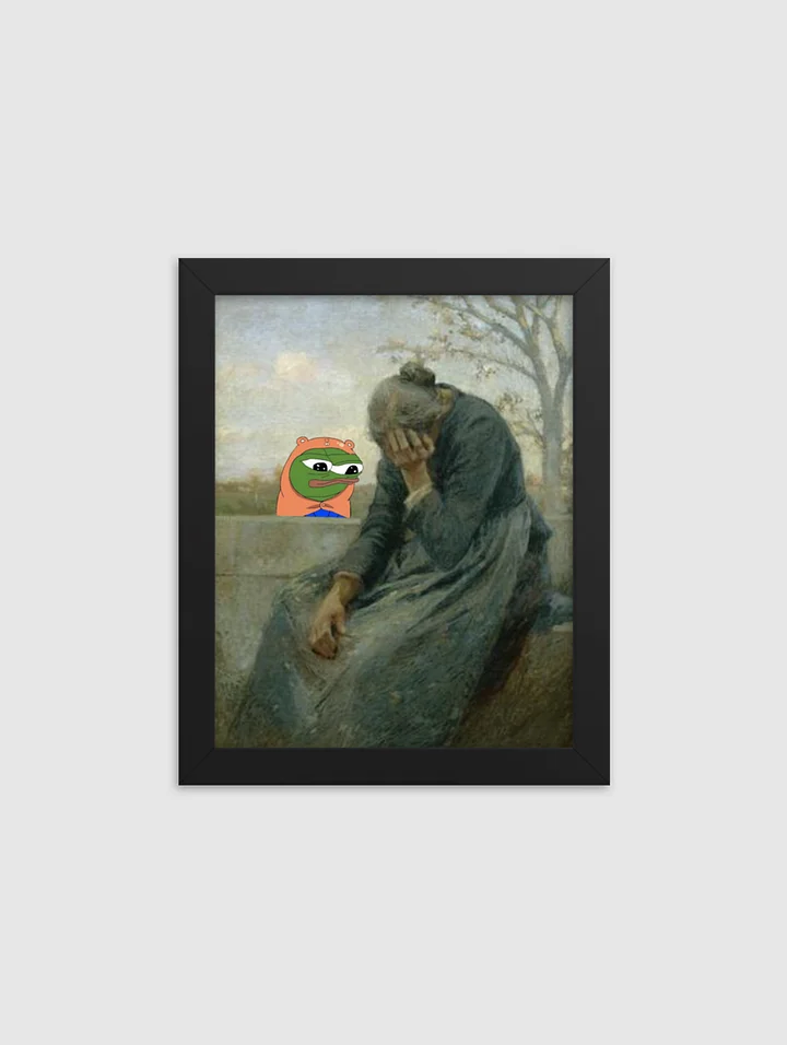 Despairing Woman With Peepo Friend Print product image (1)