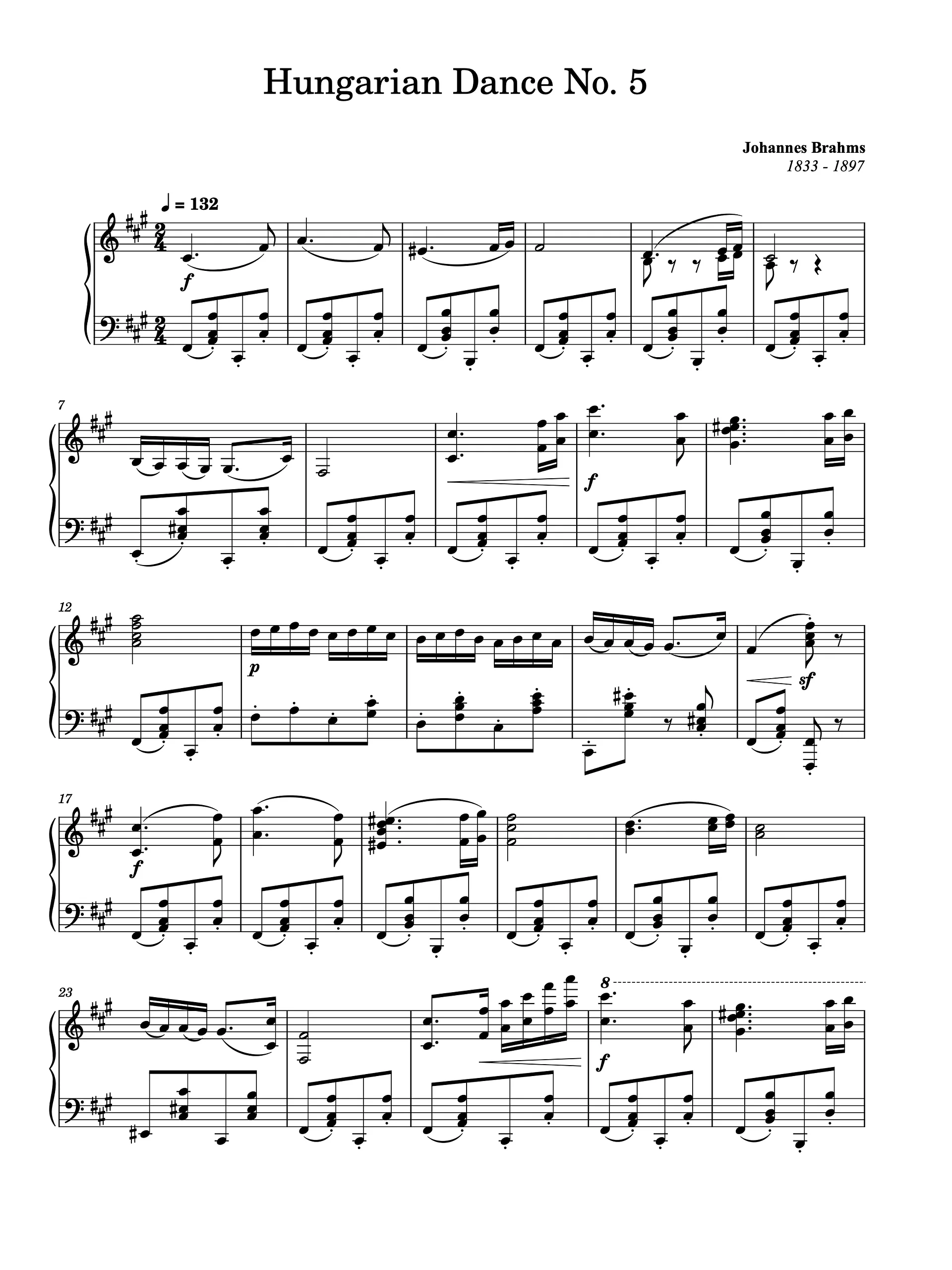 Hungarian Dance No. 5 in F-sharp Minor, WoO 1 product image (1)