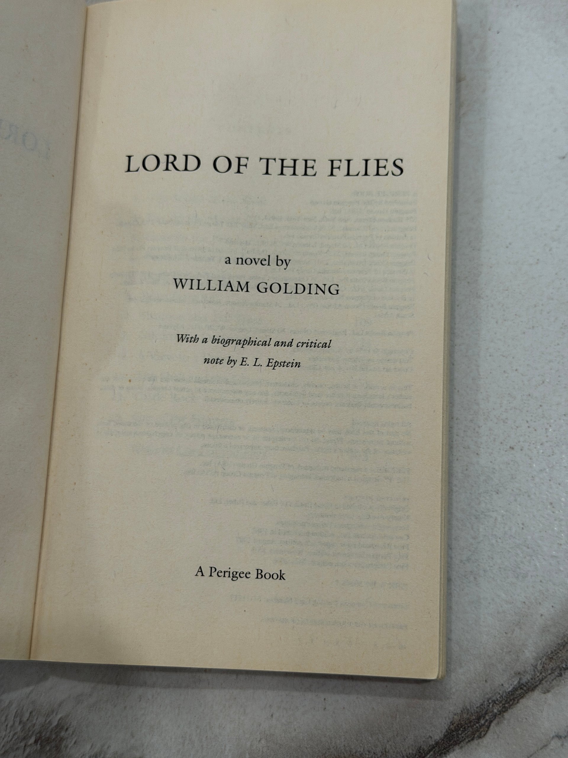 2006 | Lord of the Flies | William Golding | Perigee Premium Edition | Second Printing product image (2)