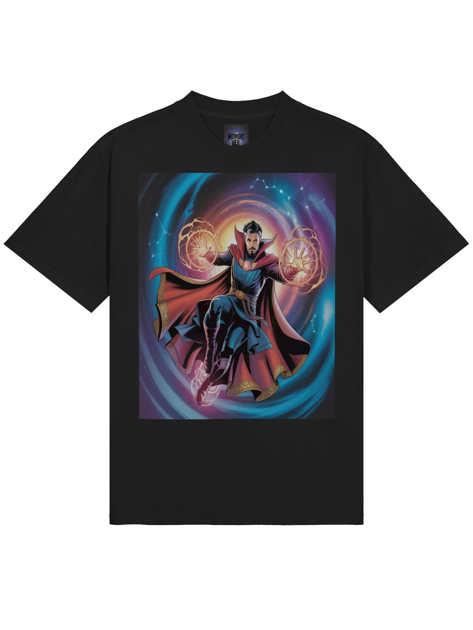 Doctor Strange Portal Swirl Oversized Faded T-Shirt – Mystic Mandala Eclipse product image (5)