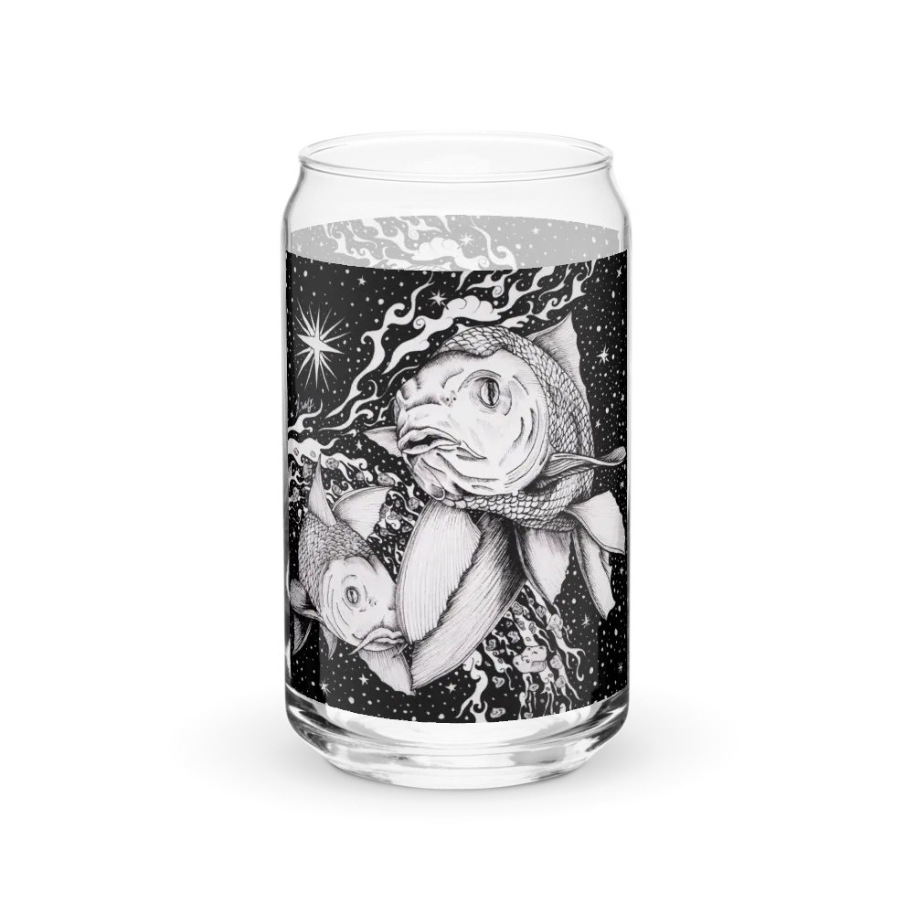 Pisces Zodiac Can-Shaped Glass product image (1)