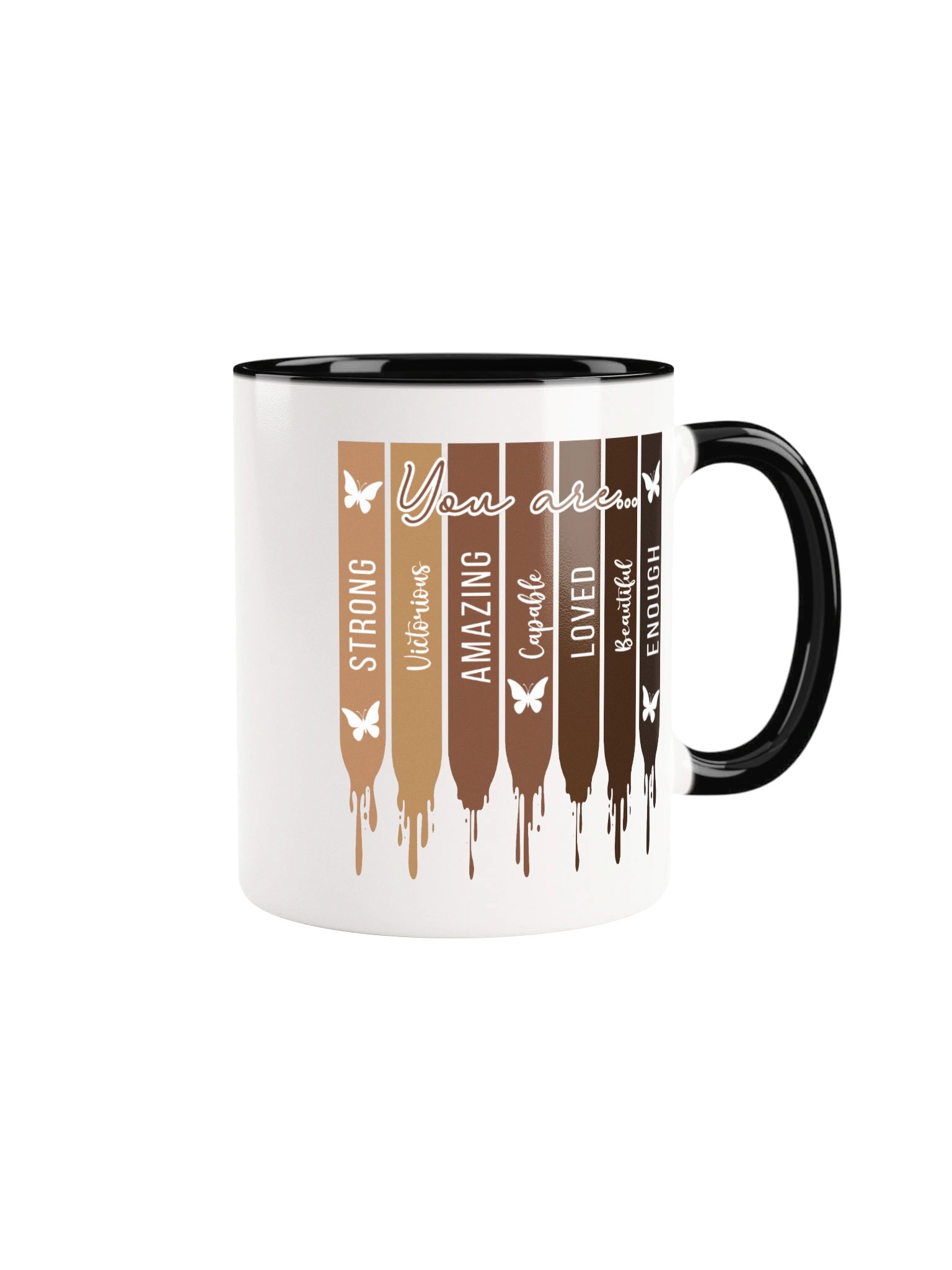 Melanin Stripes Black Accent Mug for Black Women product image (1)