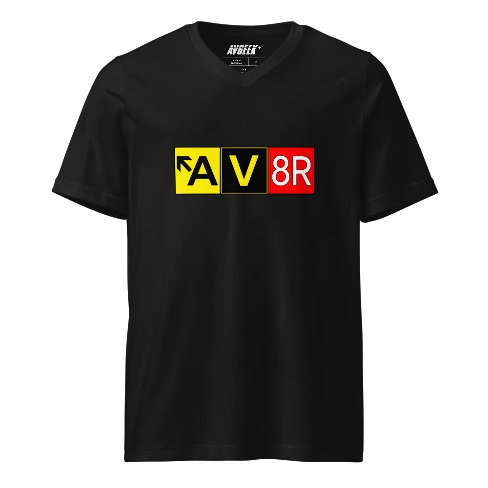 T-Shirt "AV8R" V-Neck black product image (1)