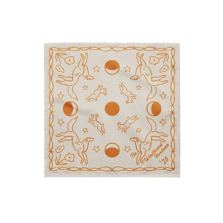 Windhound Hoedown '26 Bandana - Marigold on Cream product image (1)