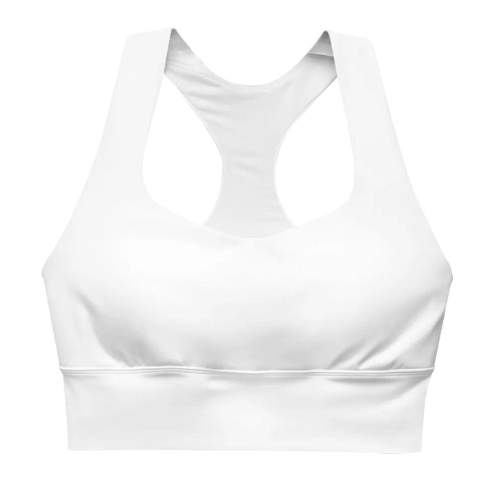Zenith White Recycled Longline Sports Bra product image (1)