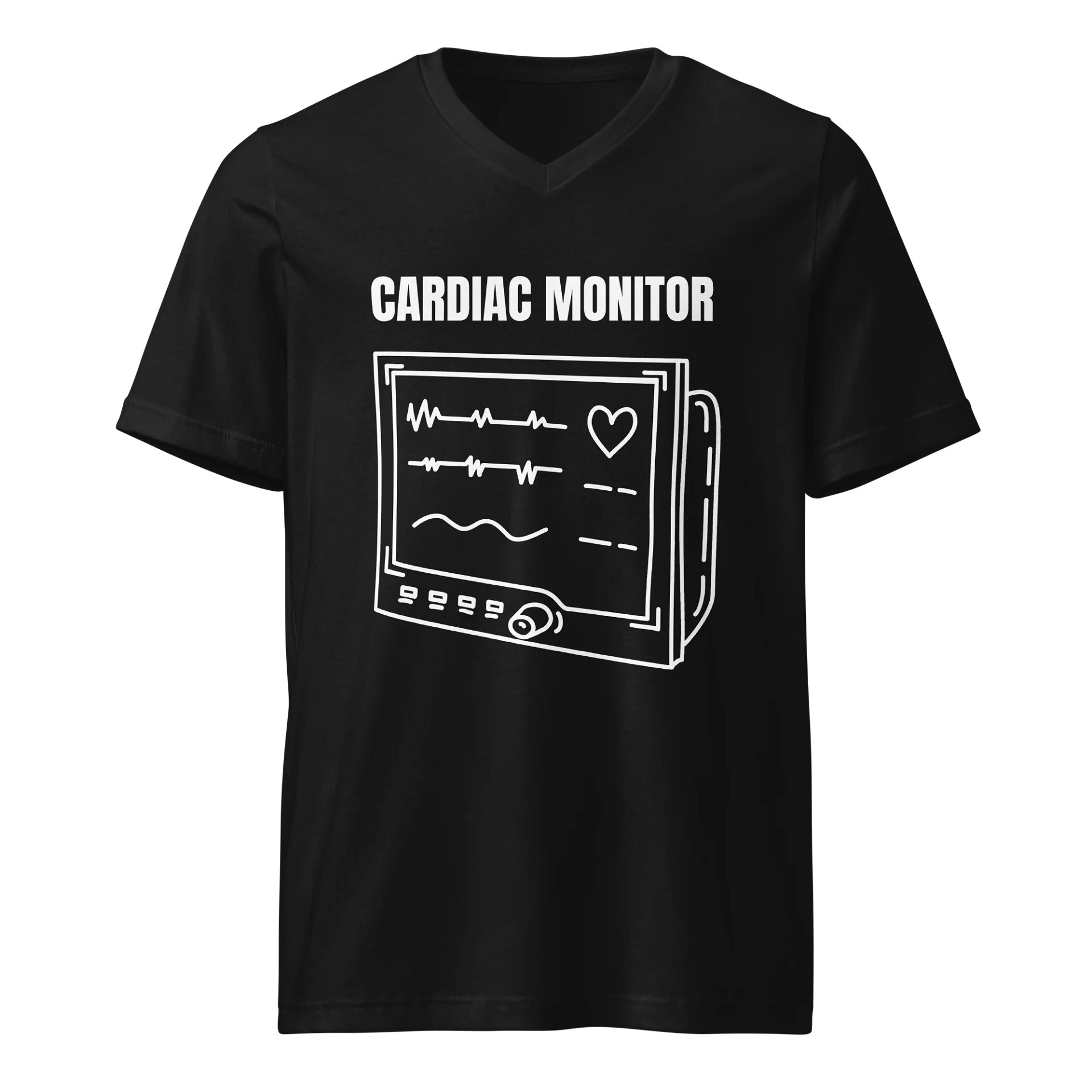 cardiac monitor design V-Neck Jersey Tee product image (1)