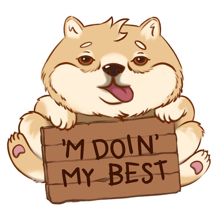 sticker : doin my best product image (1)