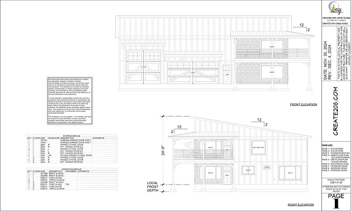 Create 208 - Construction Drawings - 10-Page Set product image (1)