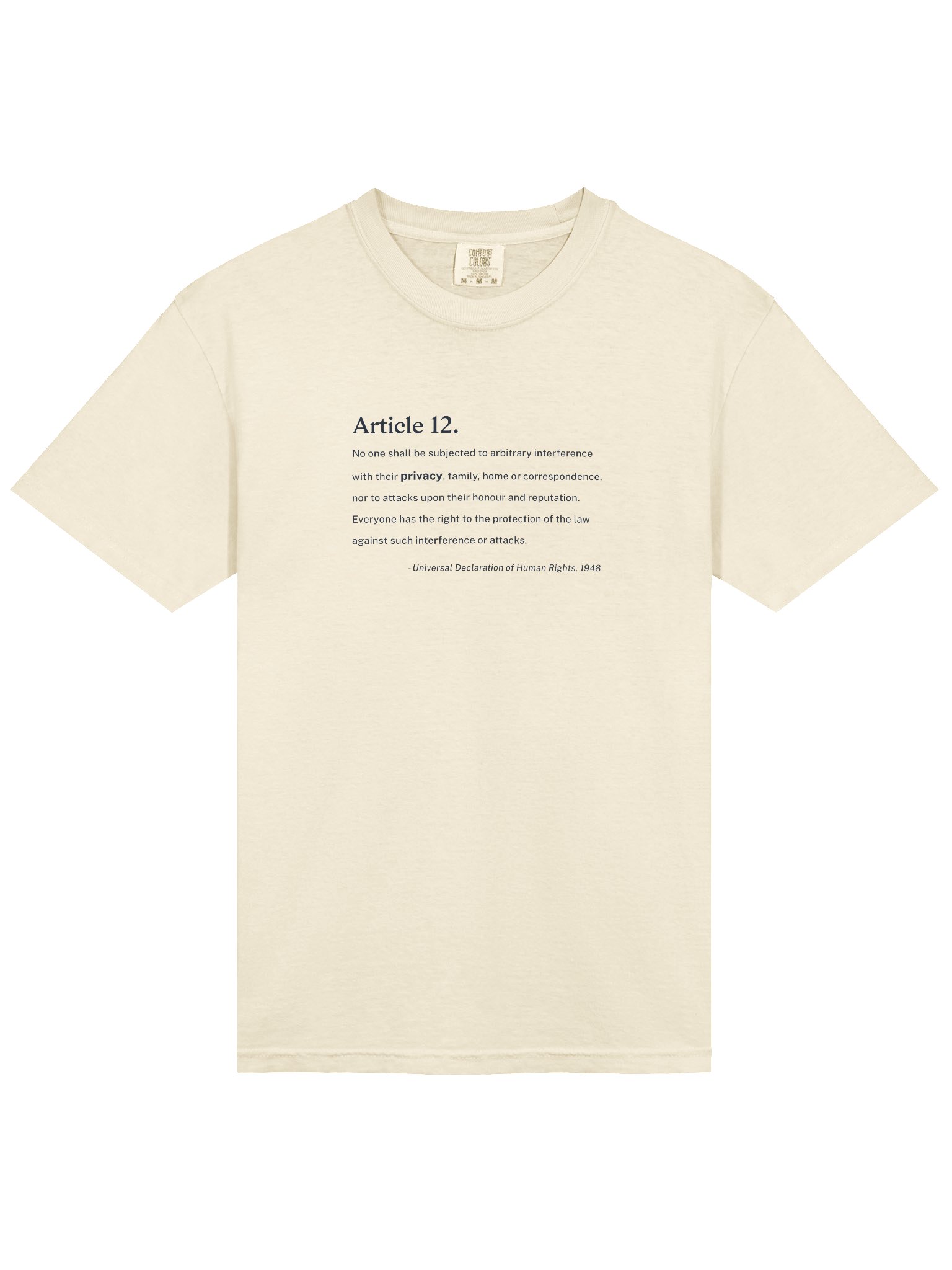 Article 12 - Heavyweight T-Shirt (Comfort Colors) product image (1)