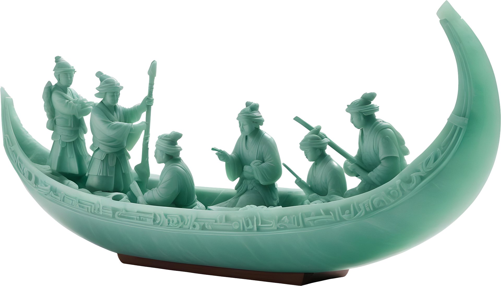 Jade Signature – Historical Jade Boat Sculpture PNG product image (1)