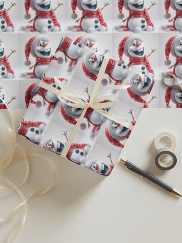 Happy Snowman Gift wrap product image (2)