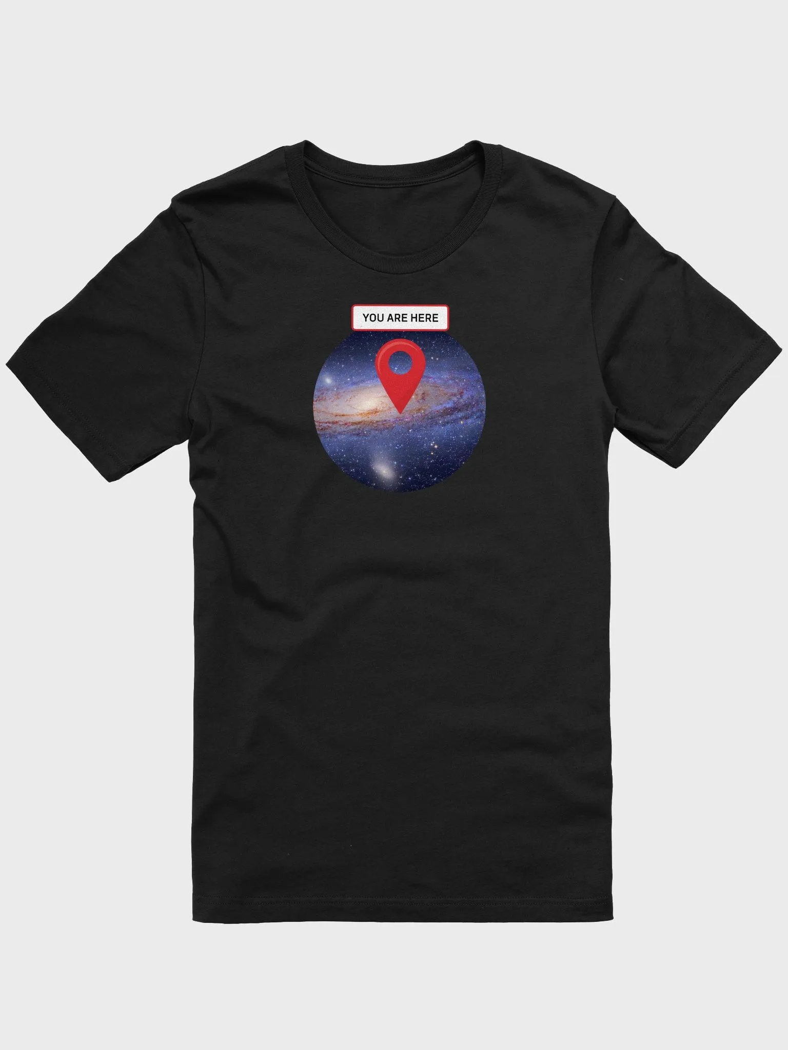 You are here: Milky Way galaxy map — Short-Sleeve Unisex T-Shirt. Space T-Shirt, star map product image (5)