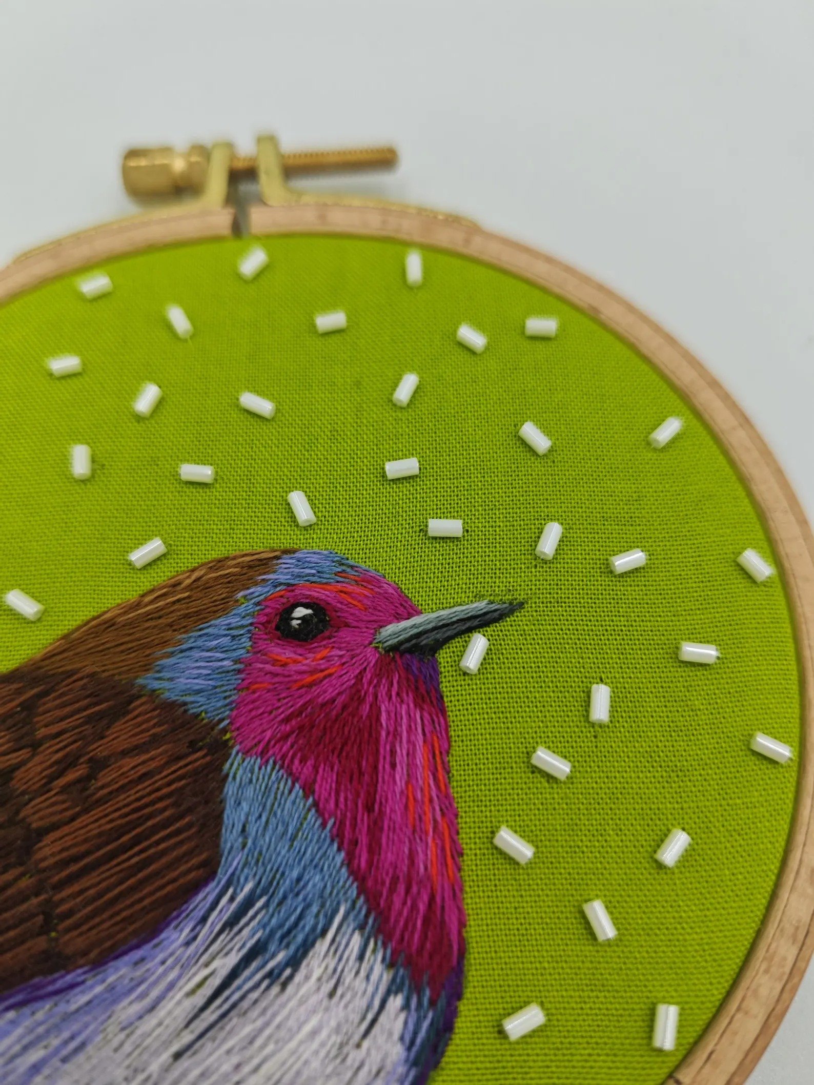 PDF Christmas embroidery pattern bundle, robin and holly product image (11)