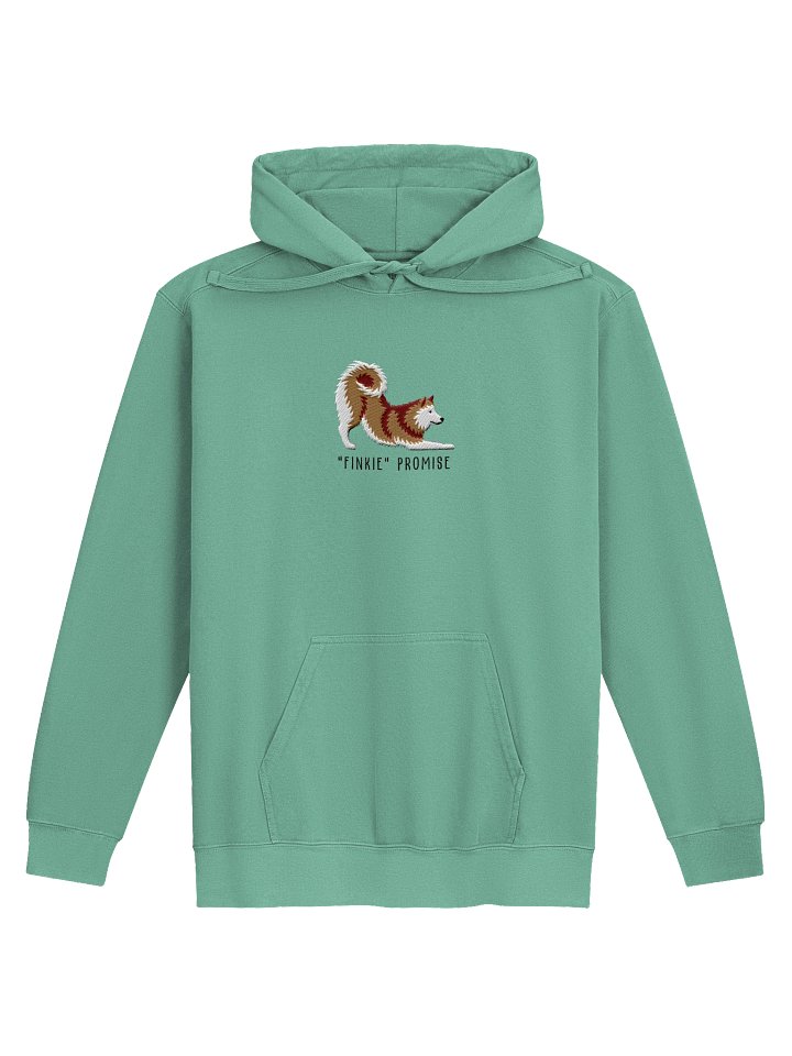 Finkie Promise Premium Hoodie (Embroidered) of a Finnish Spitz(Gold) product image (13)