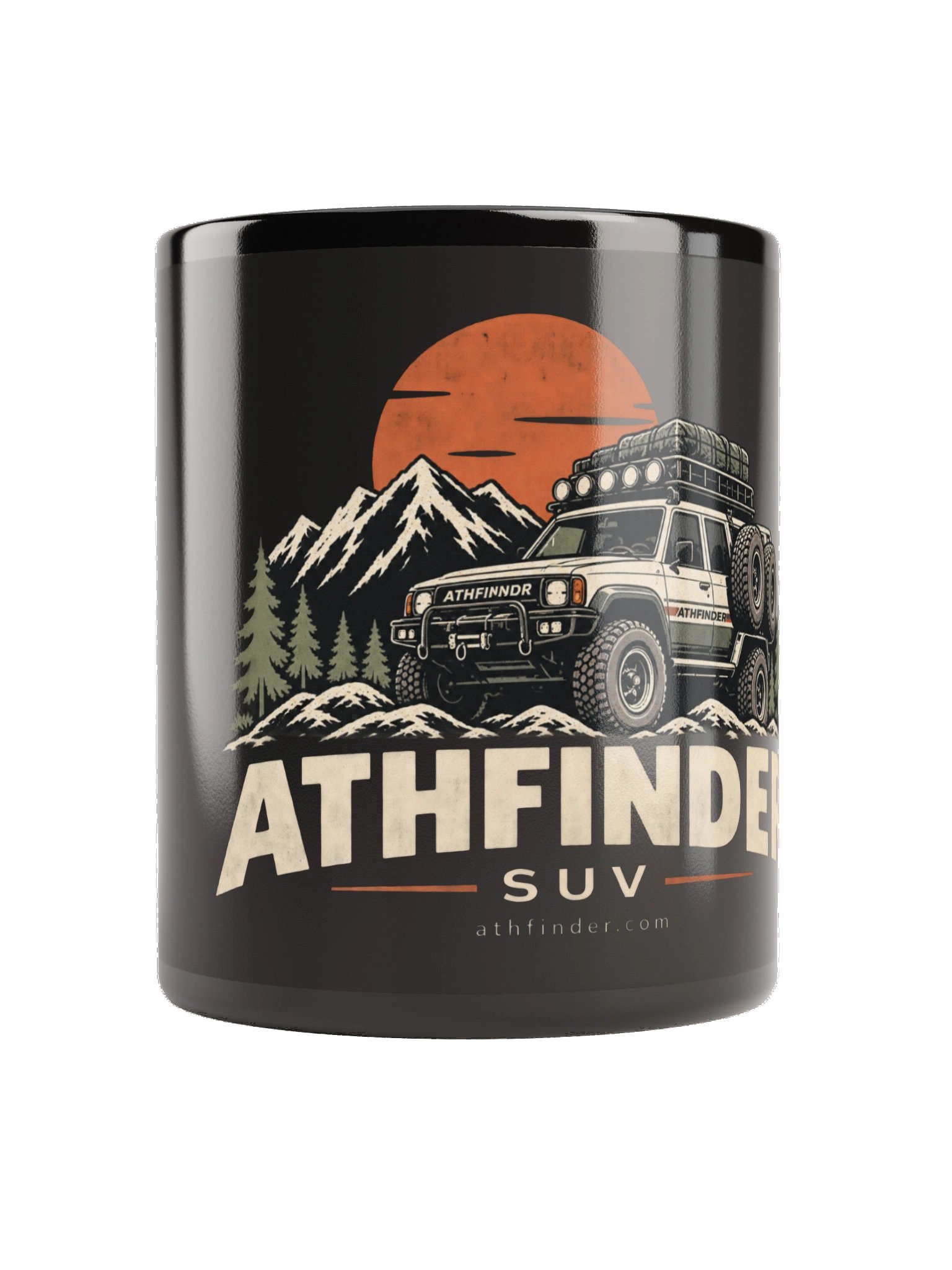 ATHFINDER Black Glossy Mug product image (2)