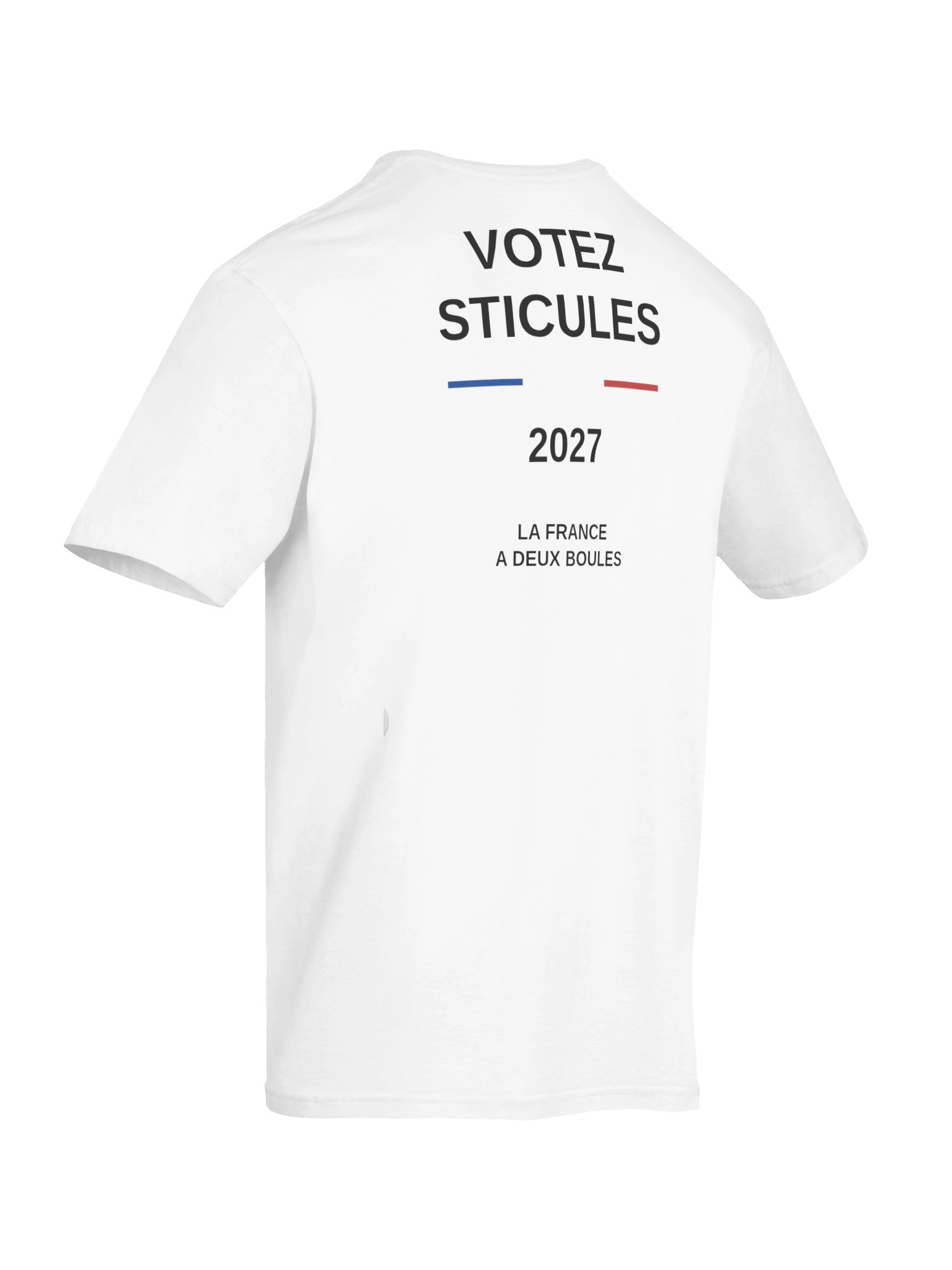 T-shirt "votez sticules 2027" imprimé avant-arrière product image (8)