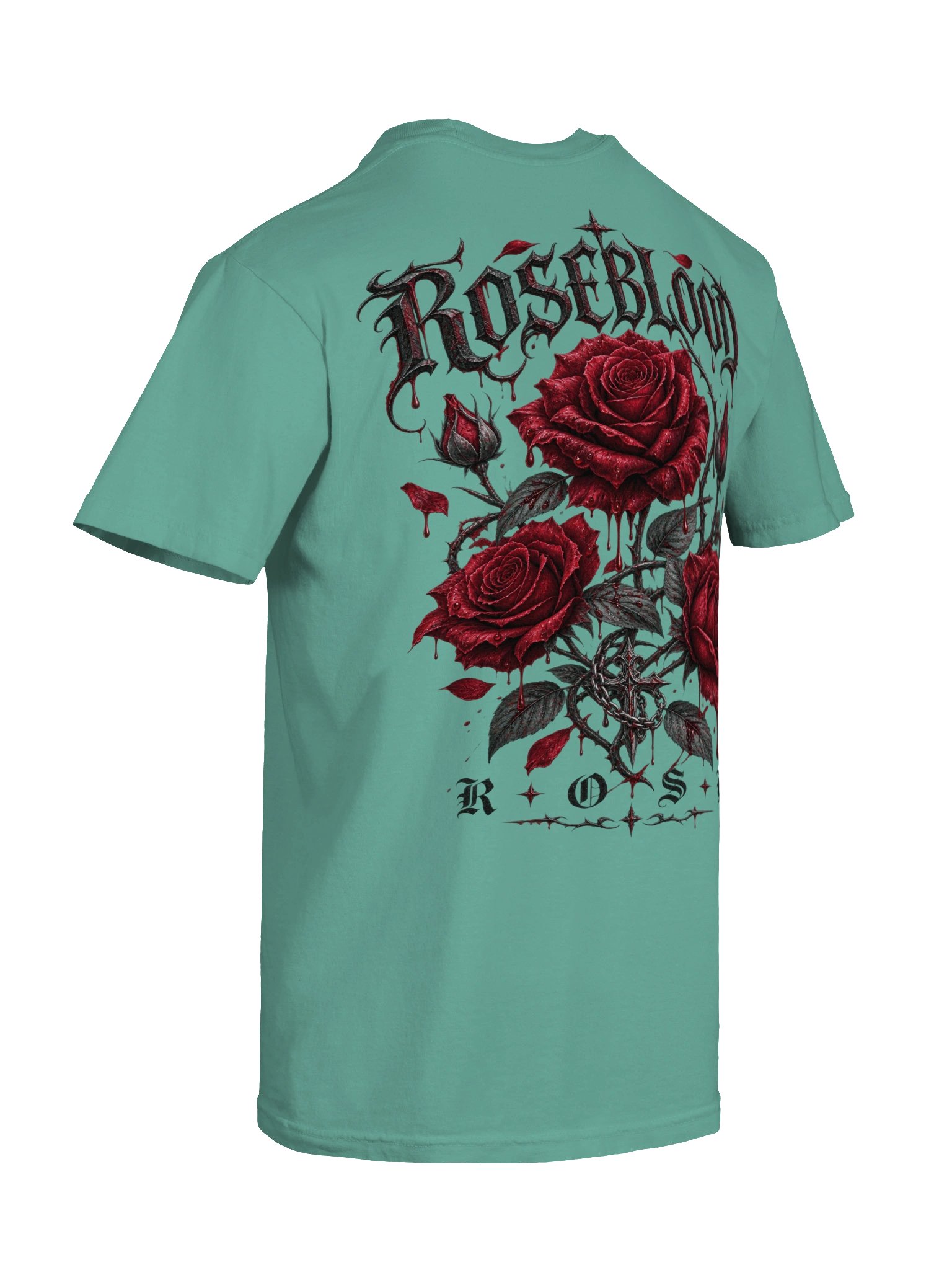 Roseblood Gothic Rose Graphic Tee | Dark Romance Double-Sided Shirt product image (9)