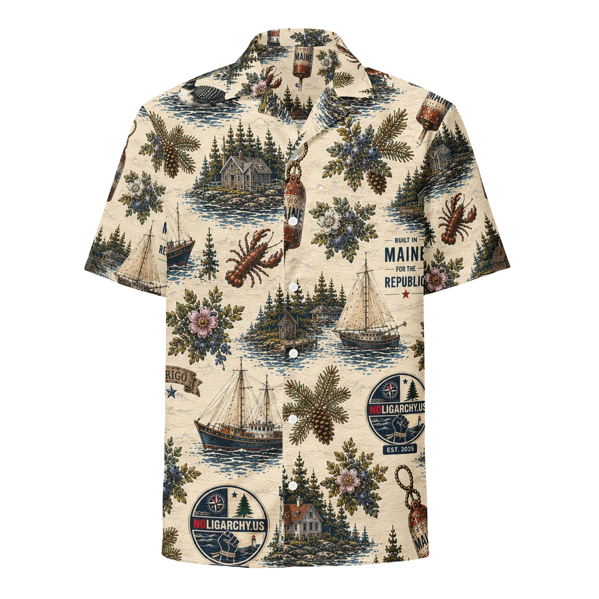 Maine Hawaiian Style Shirt product image (1)