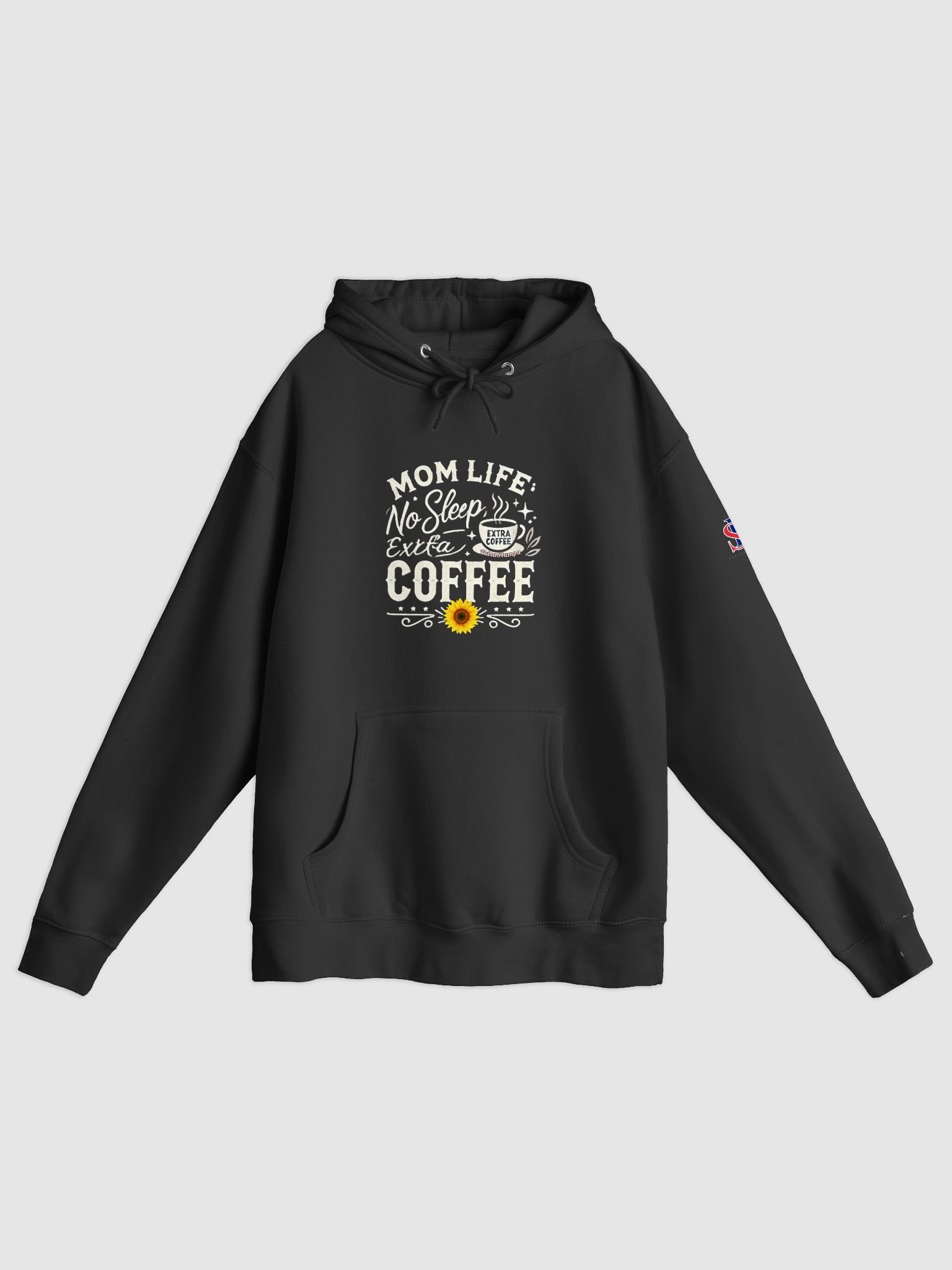 MOM LIFE Hoodie – Running on Coffee & Chaos | Dress to Express Madness product image (7)