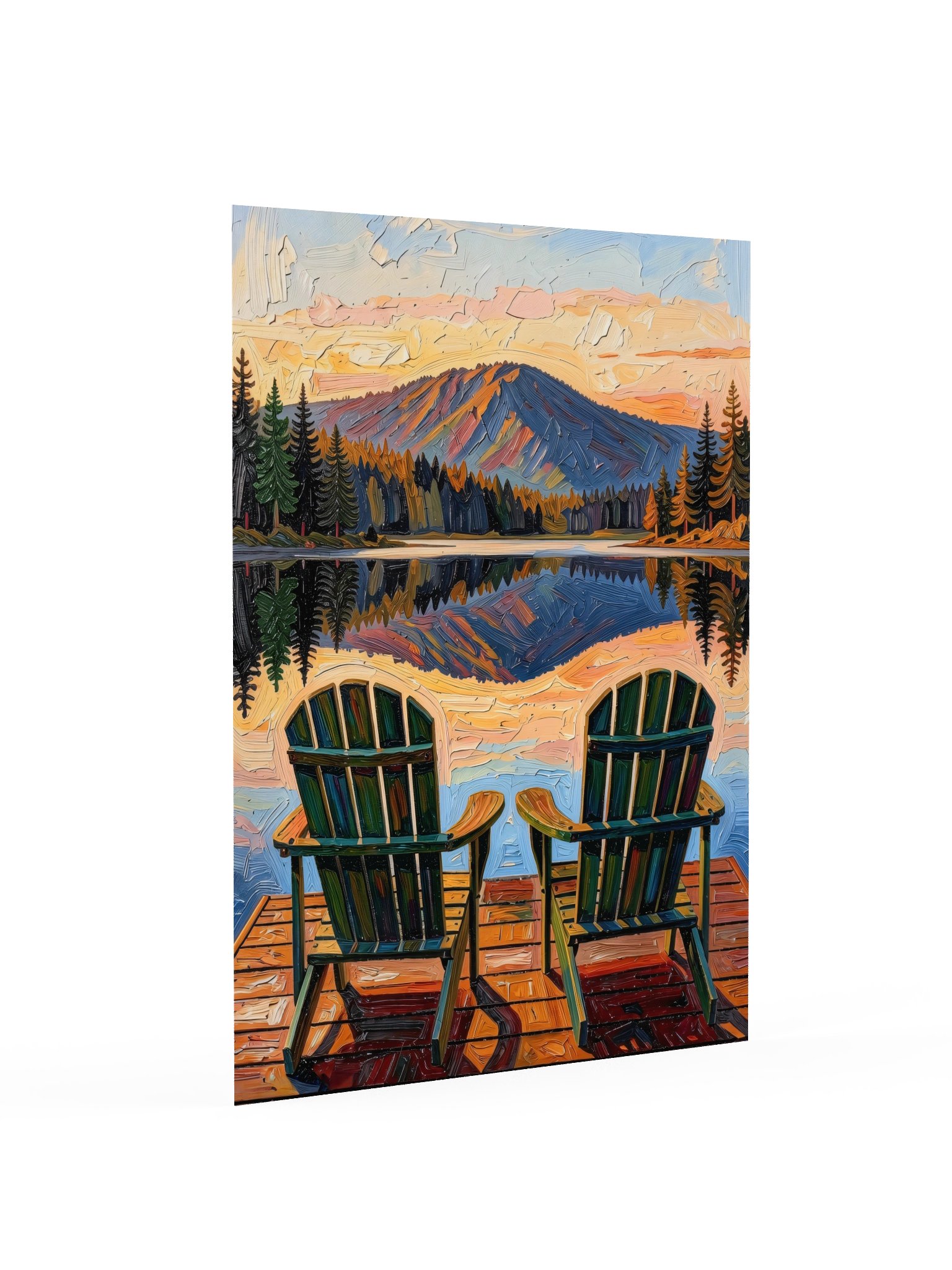 Dock Chairs at Sunset Poster product image (4)
