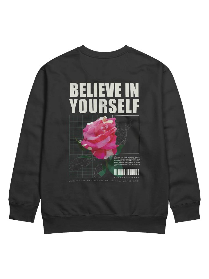 TRIFUNO Believe in Yourself Low-Poly Rose Sweatshirt product image (1)