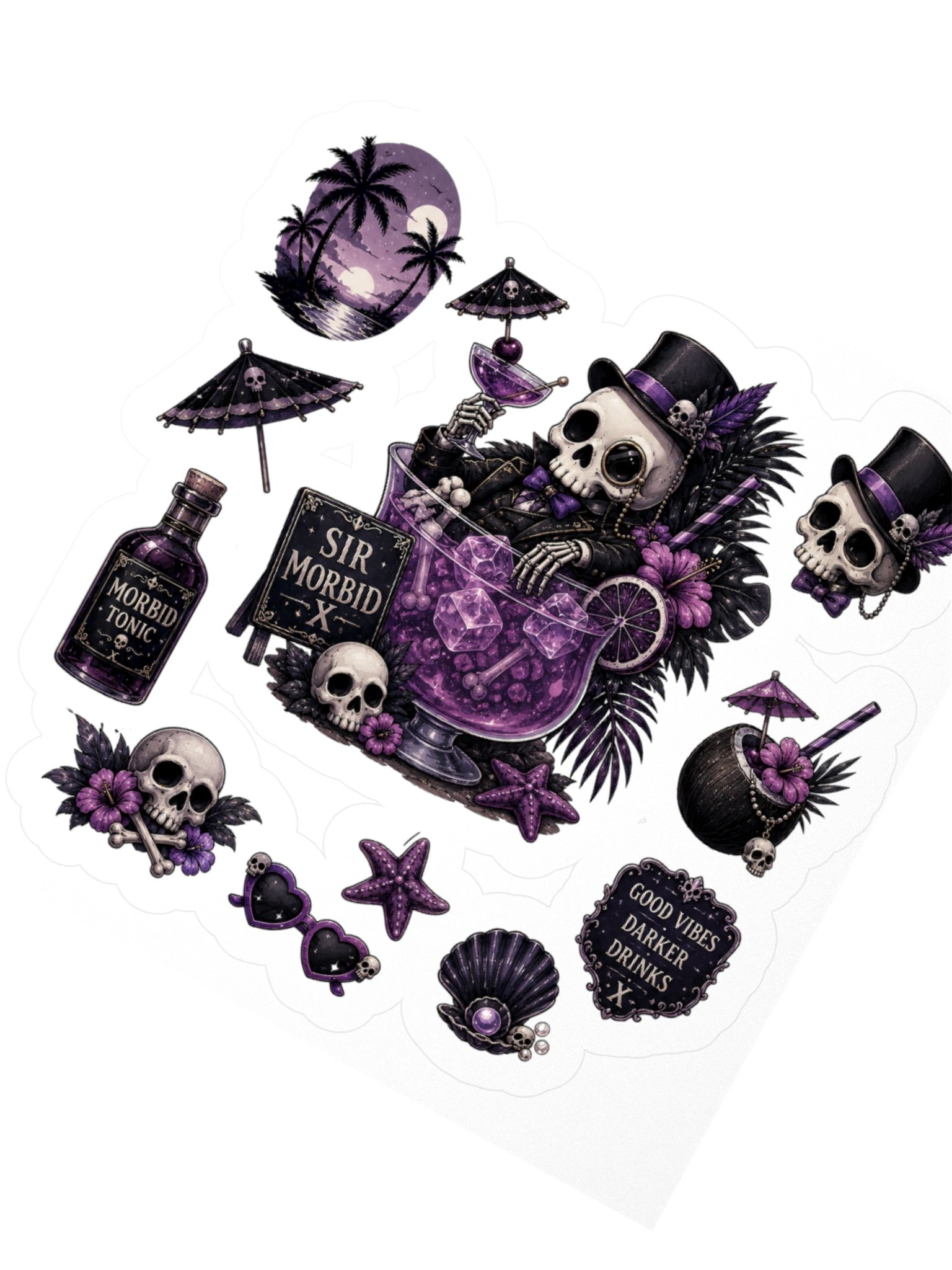 ''Dark Drinks'' Kiss Cut Stickers product image (3)