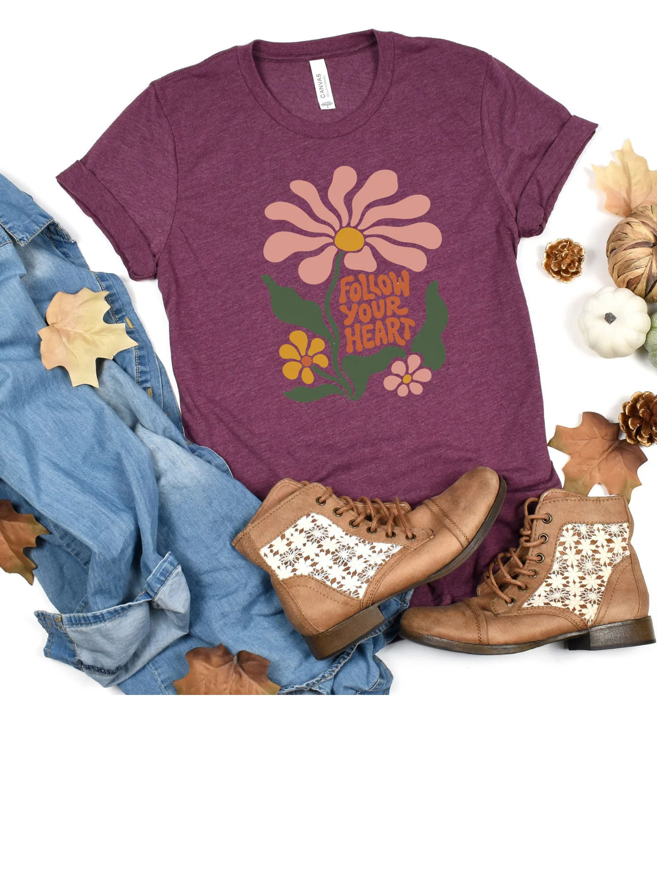 Follow Your Heart Floral Tee product image (2)