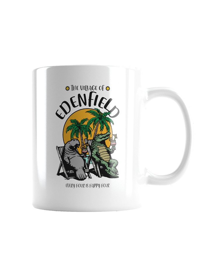 The Village of Edenfield TV Florida USA Fun Manatee Alligator Design Coffee Mug product image (6)