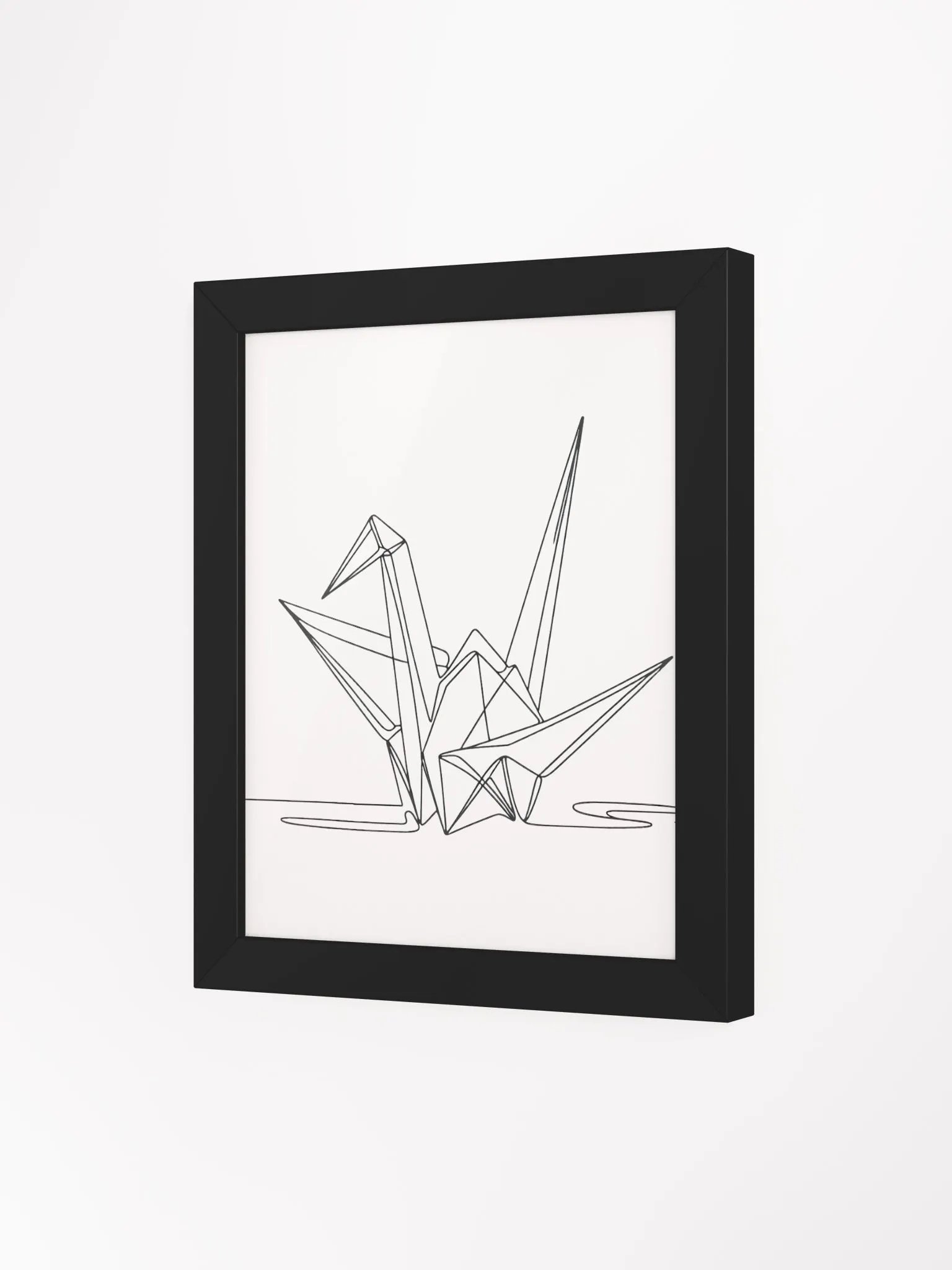 Origami Crane Lines Framed Poster product image (62)