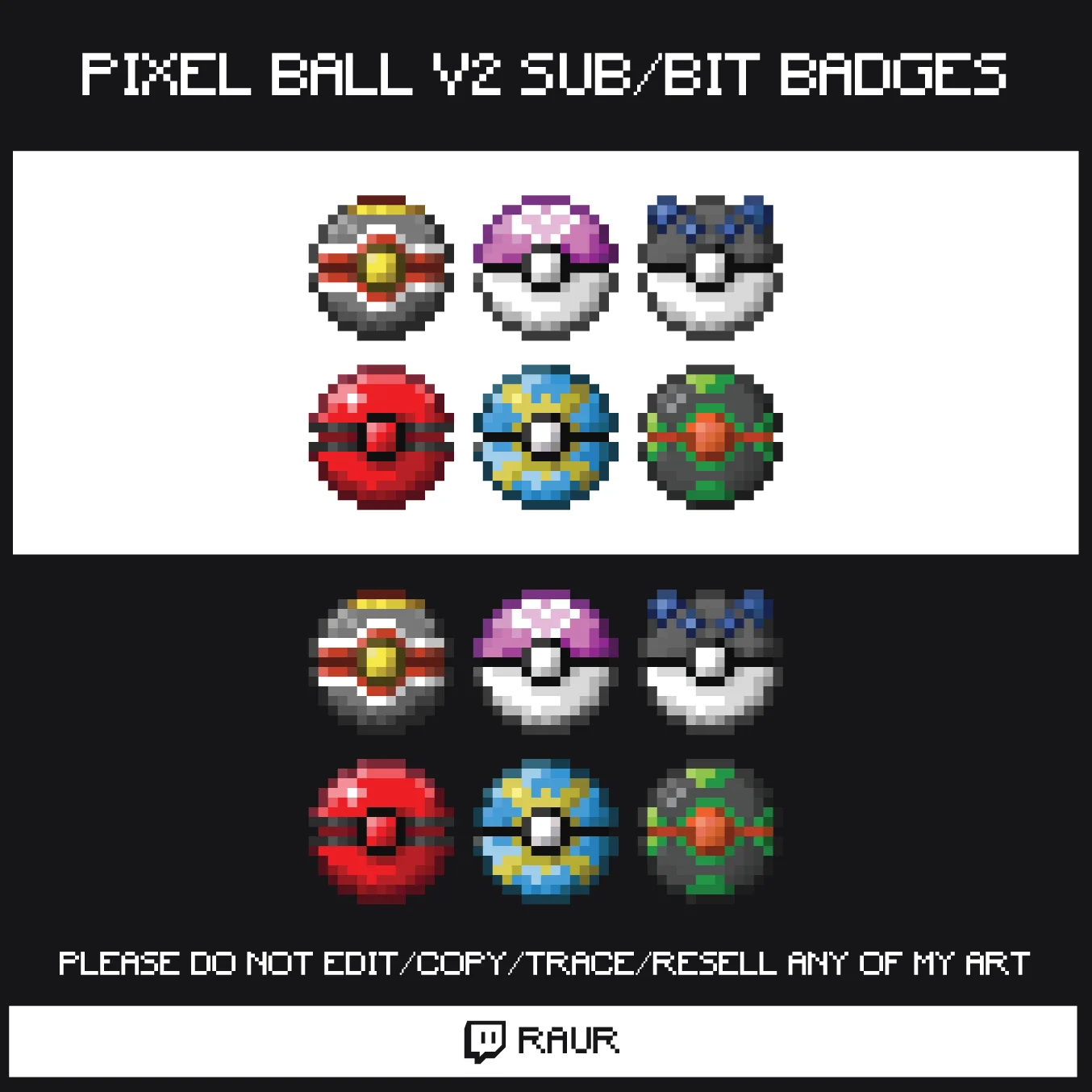 Twitch Pixel PBs V2 - Sub/Bit Badges product image (1)