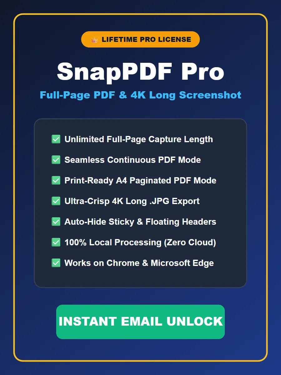 SnapPDF Pro - Full Page PDF & 4K Screenshot (Lifetime License) product image (1)