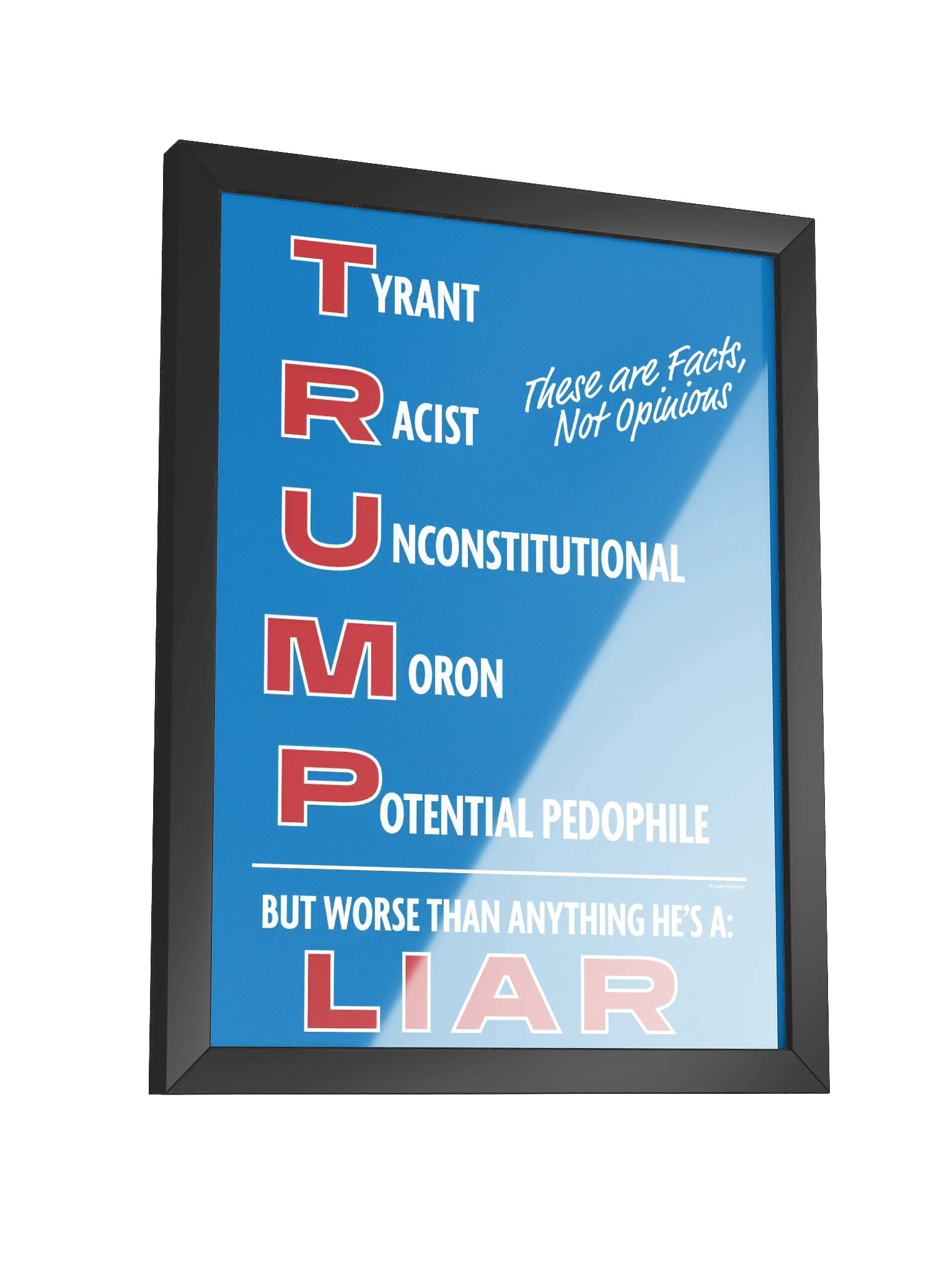 "Trump Sucks" Vibrant Ayous Wood Framed Matte Poster product image (9)