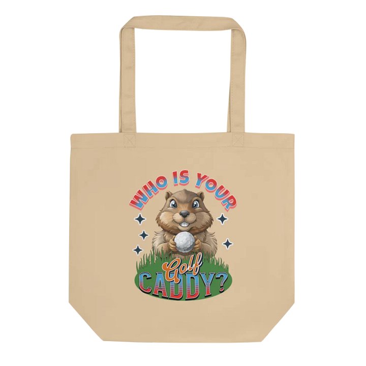 Who Is Your Golf Caddy? Whimsical Groundhog Tote Bag product image (1)