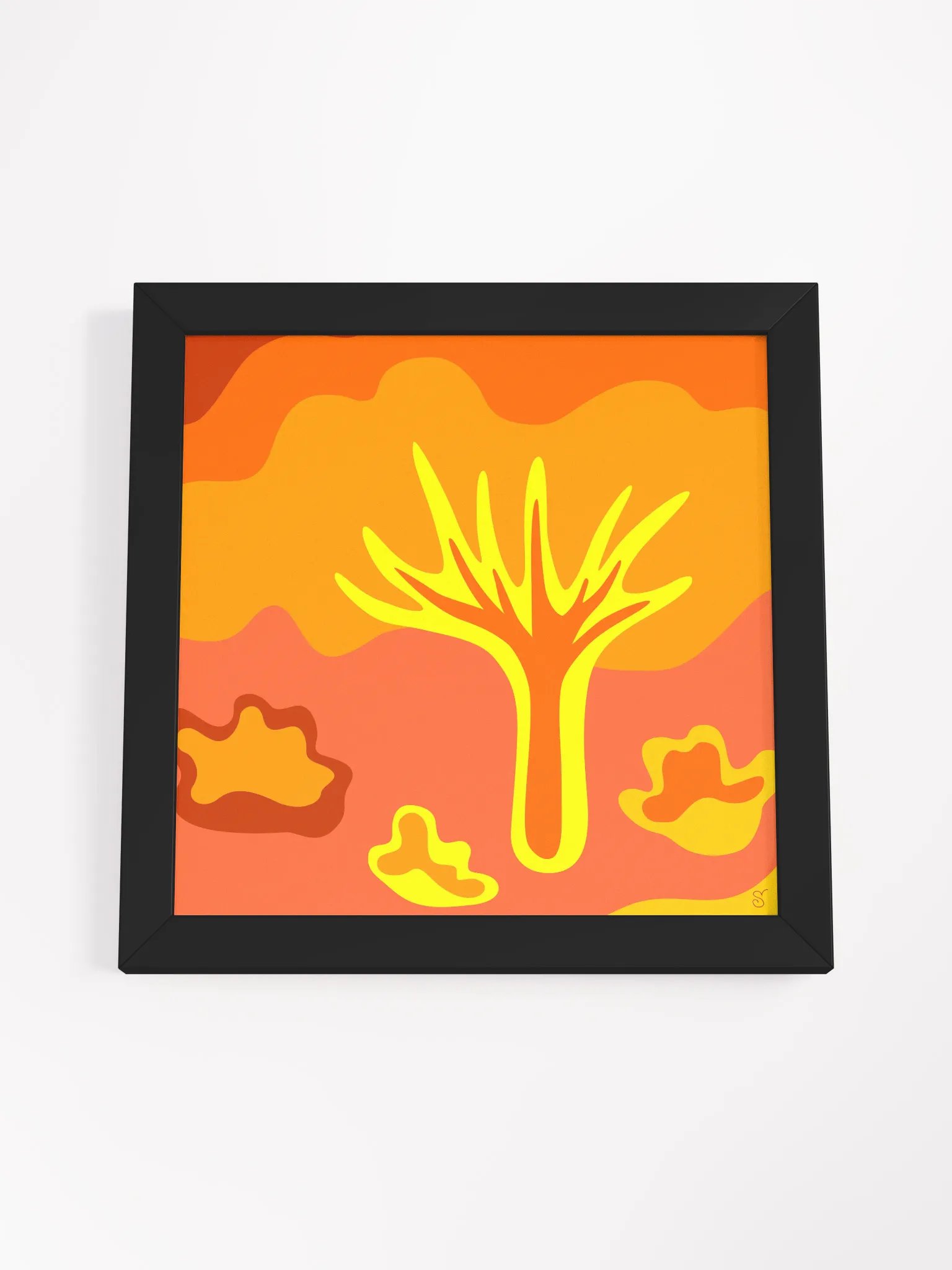 Radiant Tree Framed Poster - Abstract Landscape No. 3 product image (46)