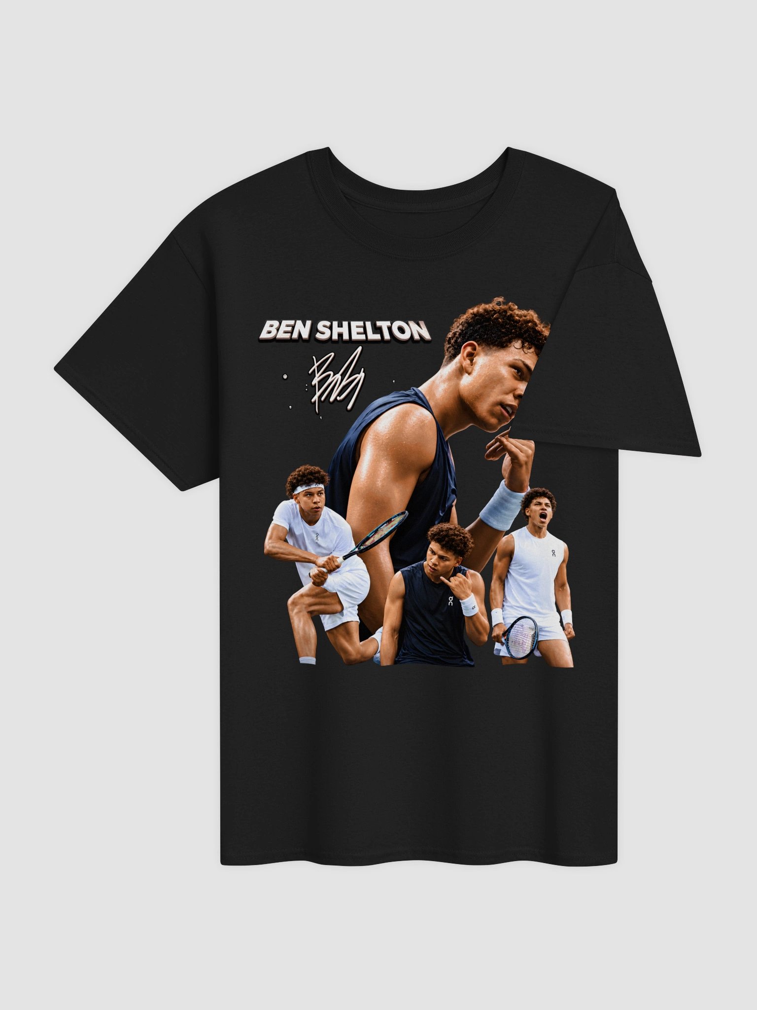 Ben Shelton Vintage Bootleg T-Shirt | Autograph Dialed In Tennis Shirt product image (3)