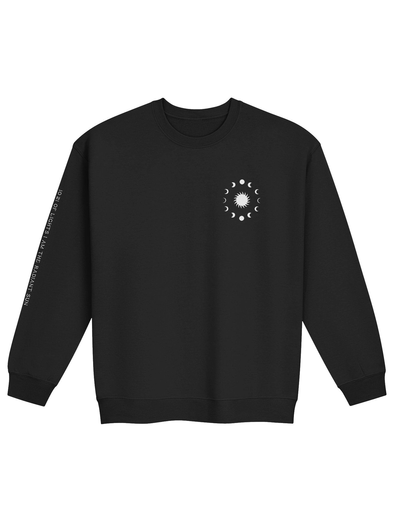 celestial 10:21 bhagavad gita sweatshirt - white artwork product image (1)