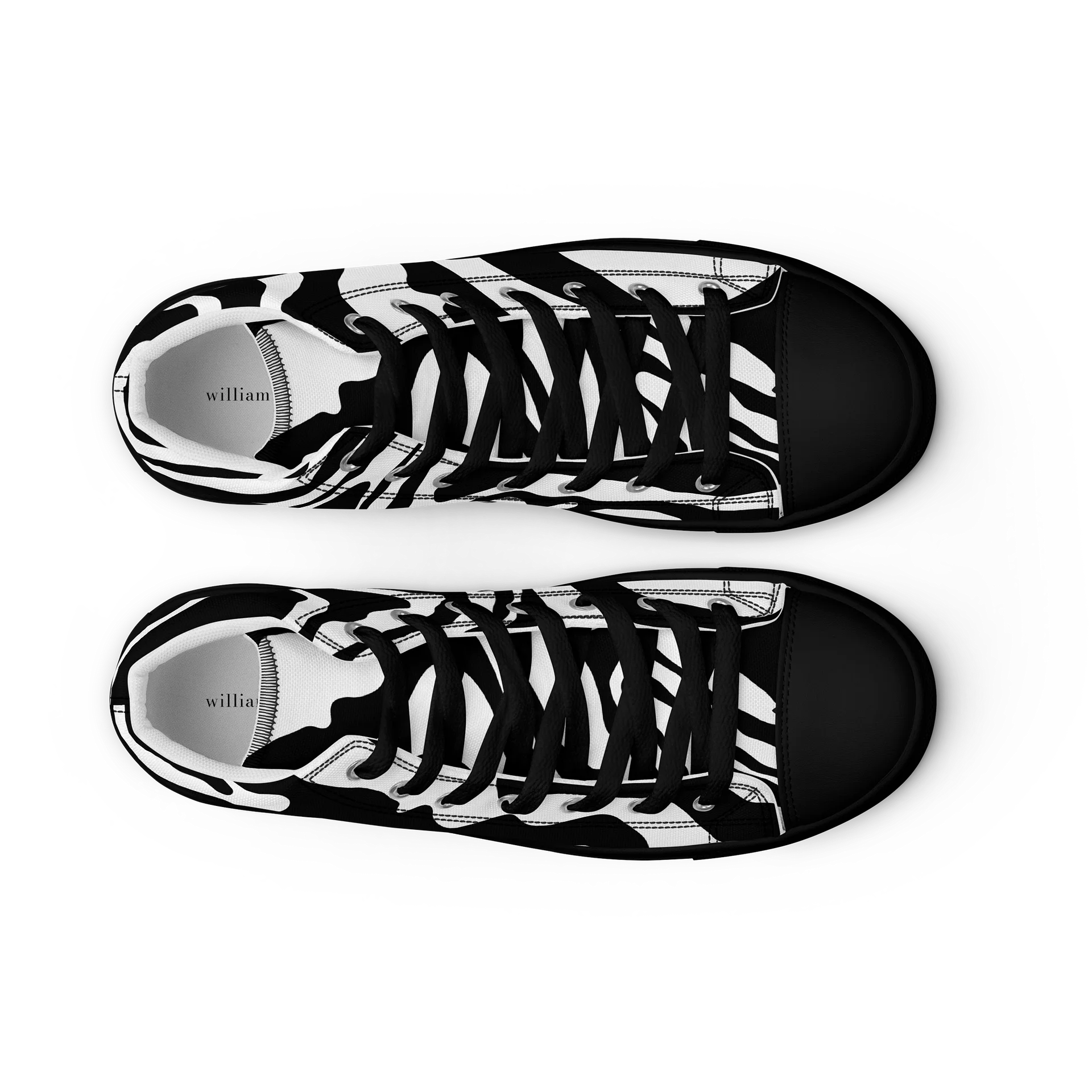 Women's Zebra Stripe Print High Top Canvas Shoes product image (9)