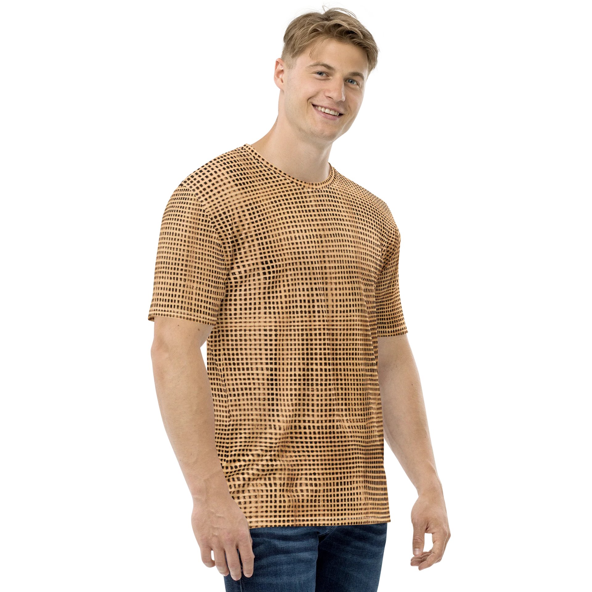Custom Burlap Texture All-Over Print Tee product image (4)