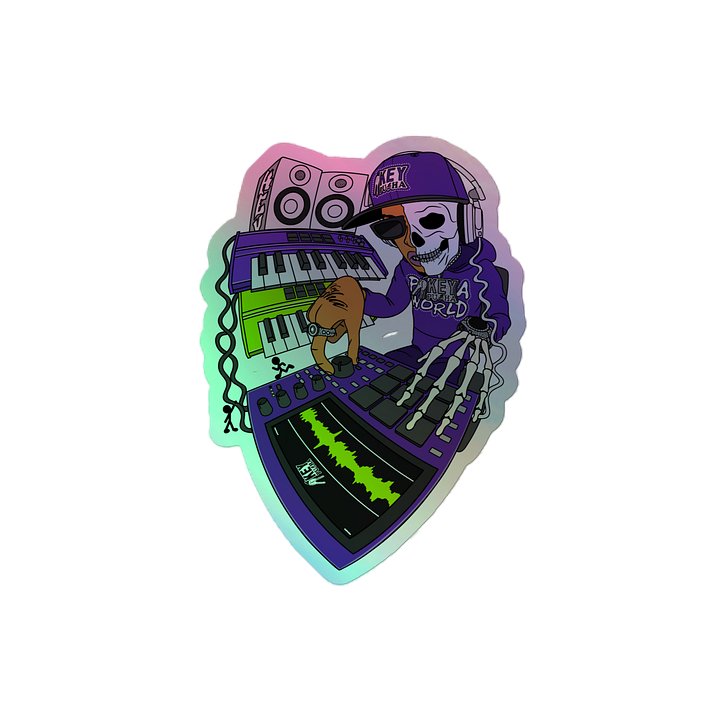Skeleton Beatmaker Holographic Sticker product image (2)