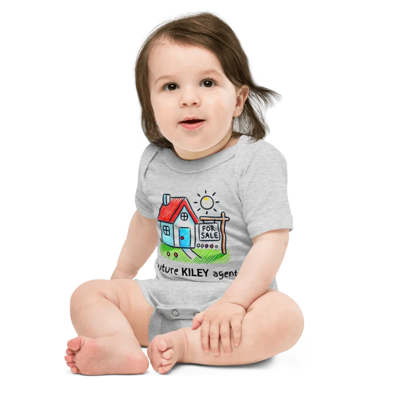 Gray Future Agent Baby Onesie product image (1)