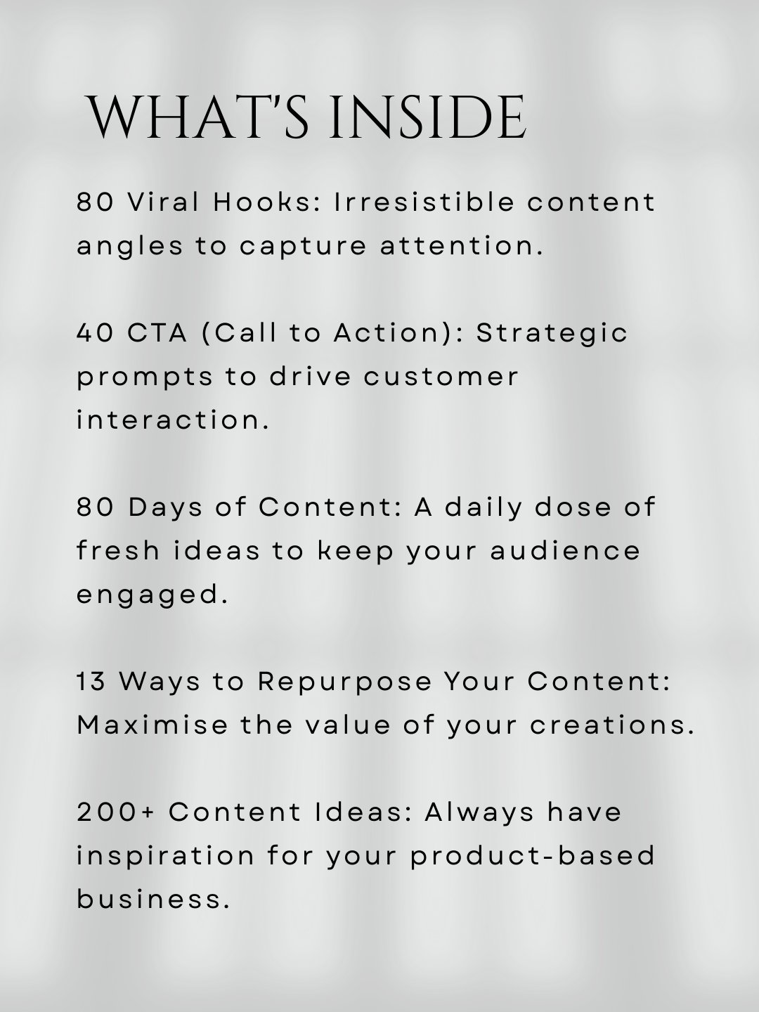 Creative Content Vault – 400+ PLR Content Ideas, Hooks, CTAs & Canva Planner Templates for Product-Based Businesses product image (3)