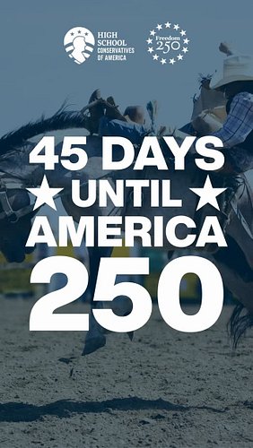 Only 45 DAYS until America’s 250th birthday!