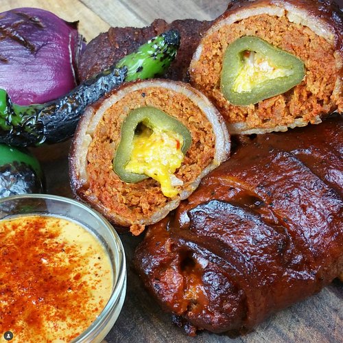 Breaking out the Smoked Dragon Eggs for #wildforkgrillmasters! Made with a Chorizo and Bacon insulated Jalapeno Pepper, stuff...