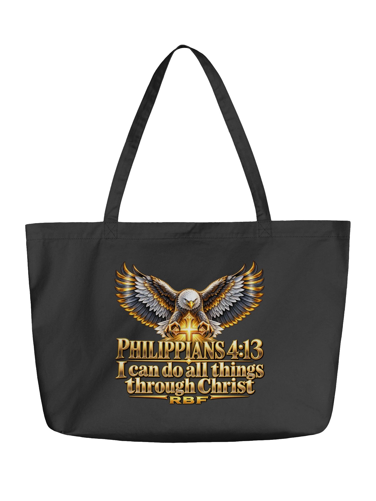 Strength in Christ Large Tote — Philippians 4:13 product image (1)