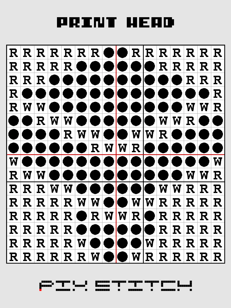 Print Head Pixel Art product image (3)
