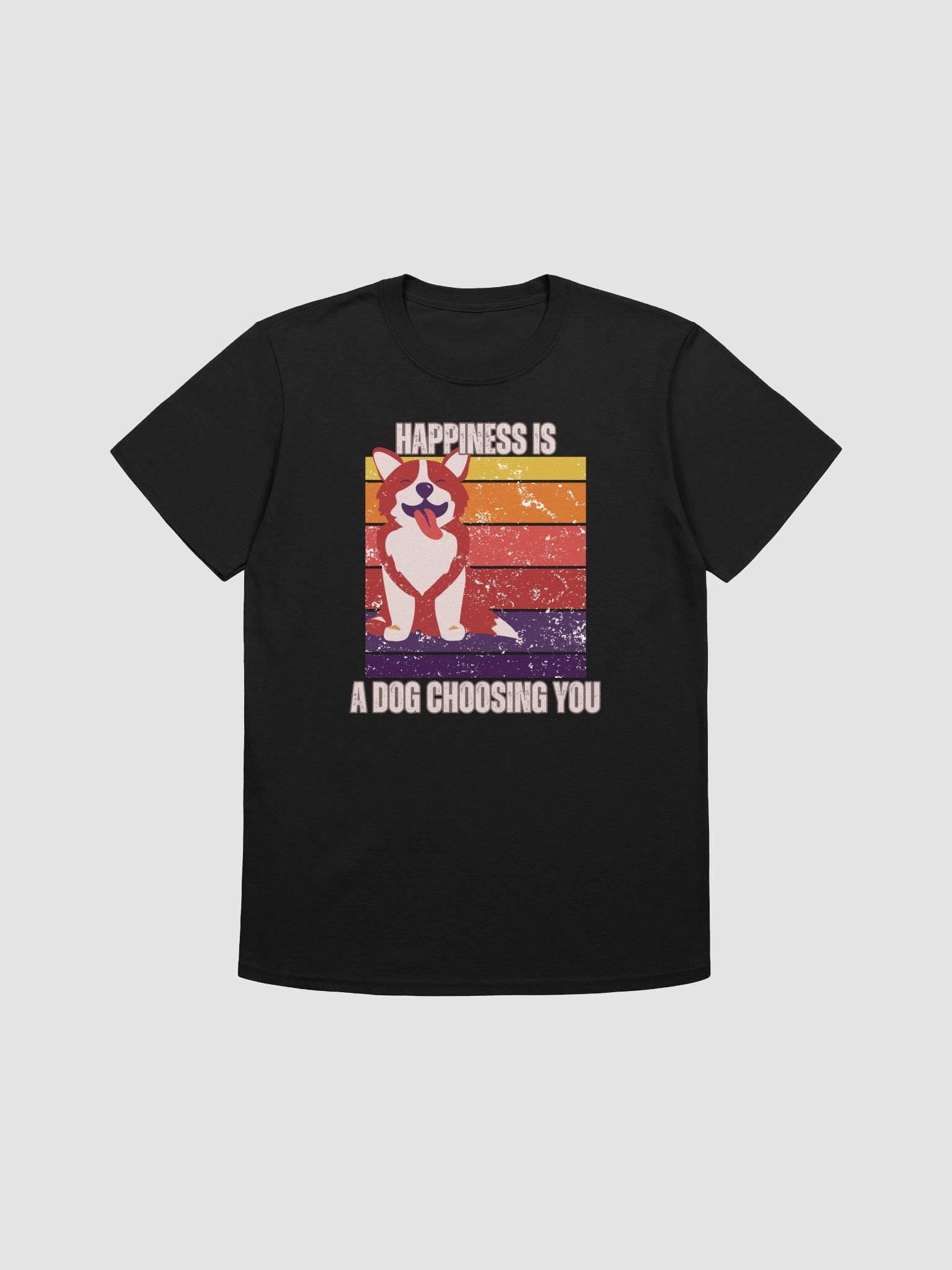 Happiness Is a Dog Choosing You – Retro Dog Lover T-Shirt product image (2)
