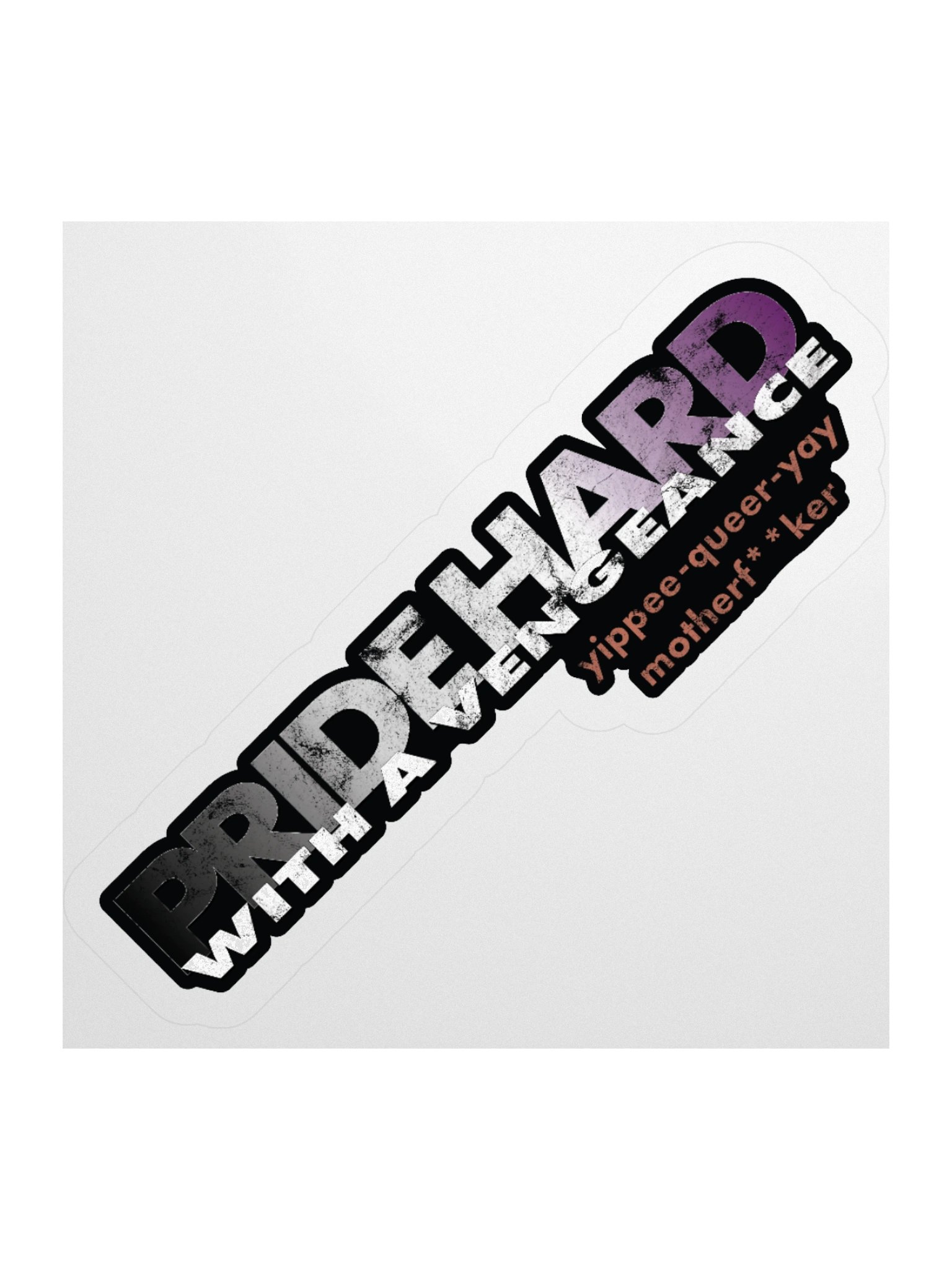 Asexual "Pride Hard" Sticker product image (1)