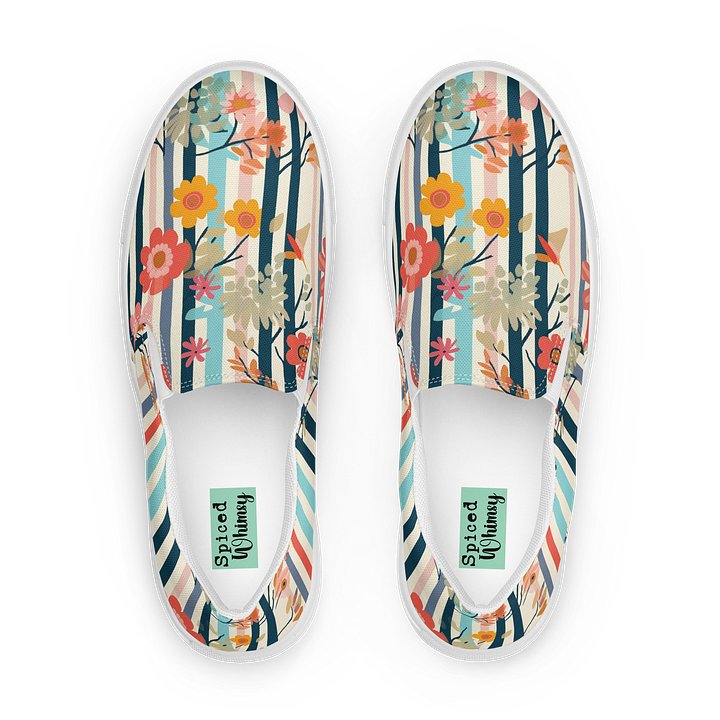 Eclectic Floral Stripe Slip-Ons product image (1)