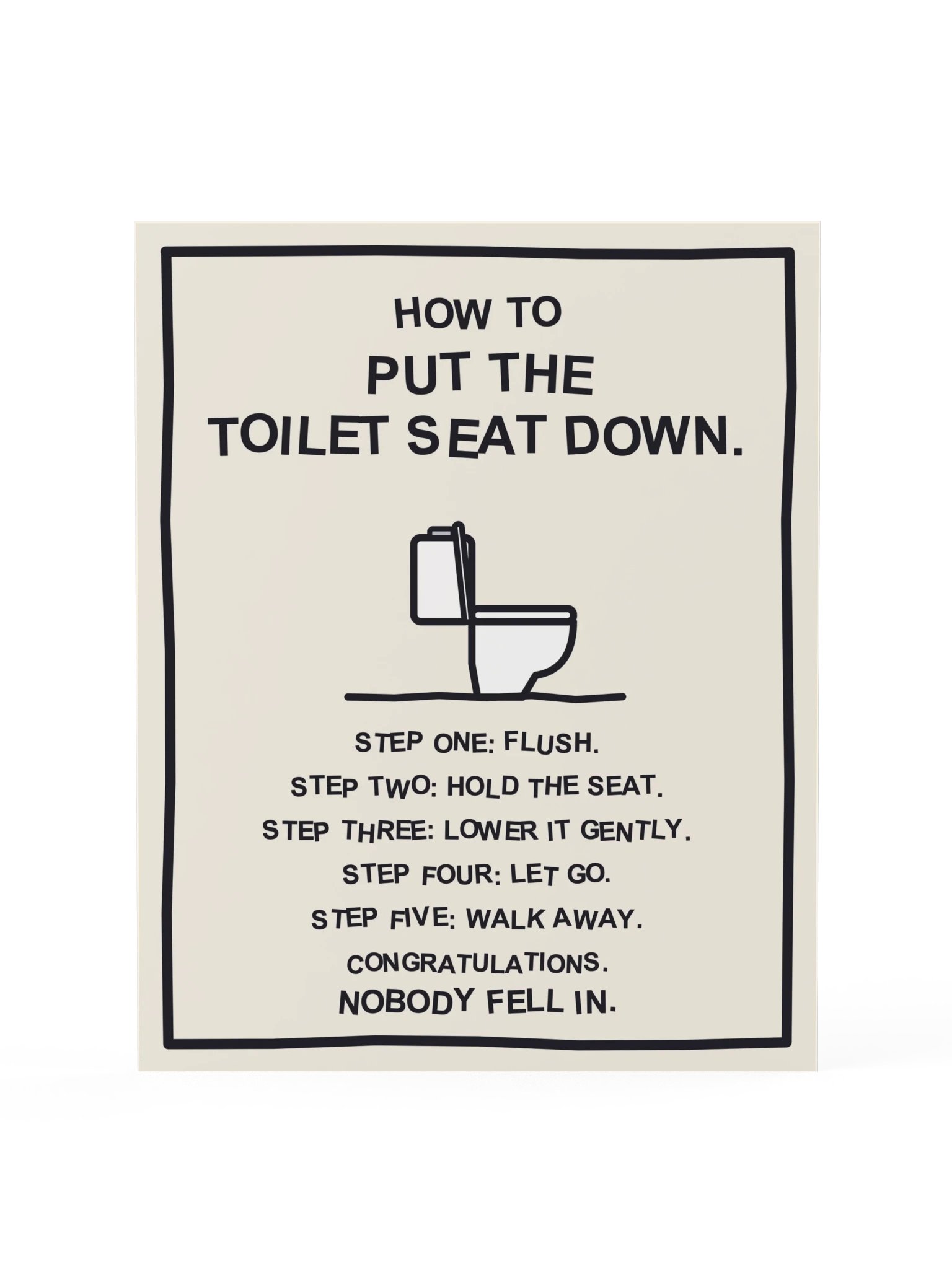 How to Put the Toilet Seat Down (Bathroom Sign) product image (15)