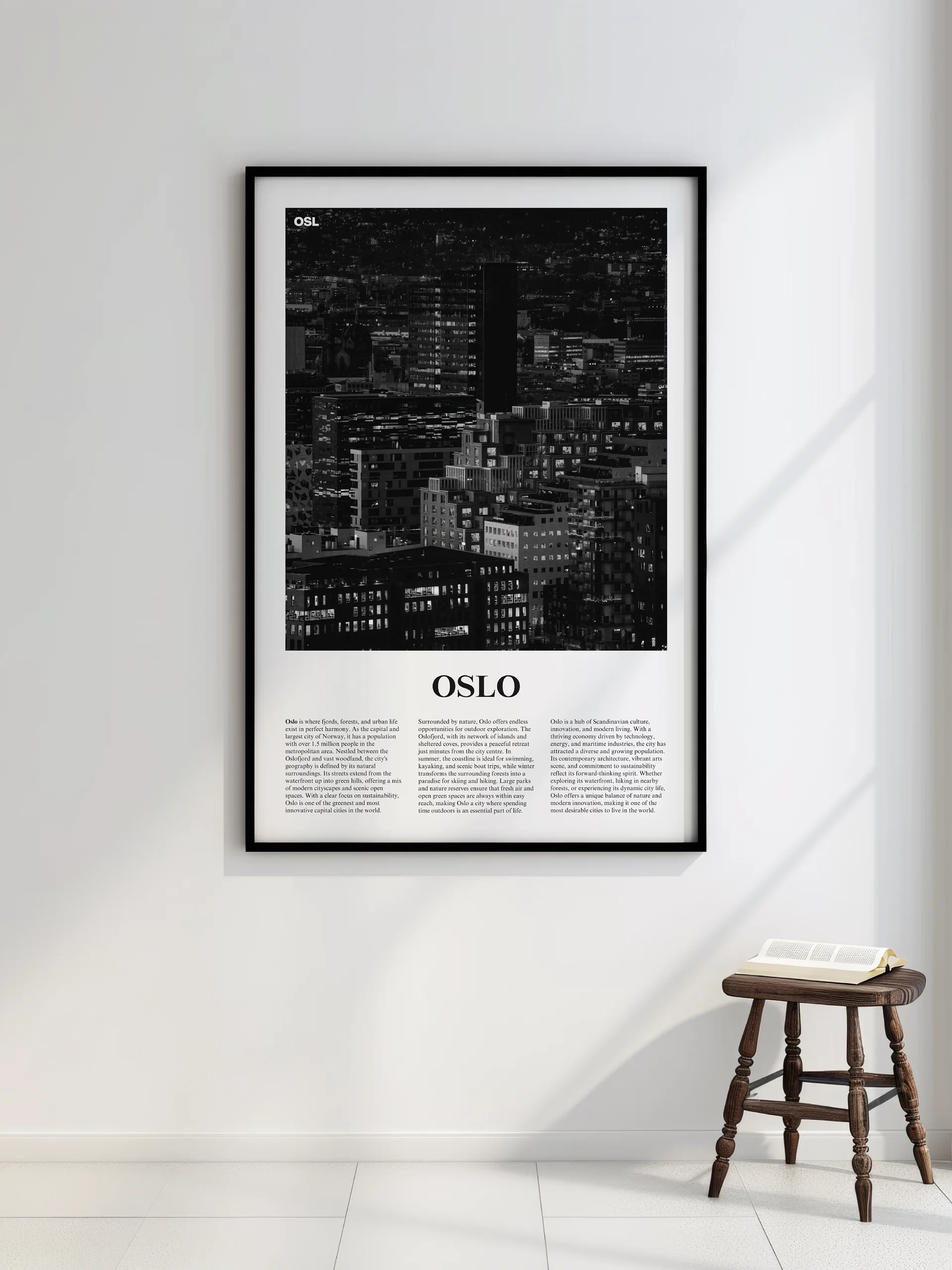 Oslo 03 Newspaper Poster | Framed product image (7)